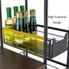 3/4Tier Kitchen Trolley on Wheels Drawer Baskets Rolling Cart Storag Rack Handle