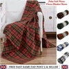 Soft Warm 120x150cm Single Tartan Check Sofa Throw Bed Fleece Travel Car Blanket