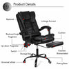 Massage Office Chair Gaming Computer Desk Chairs w/ Footrest Recliner Leather