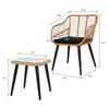 3pcs Rattan Chair Set Garden Patio Conversation Outdoor Furniture Table 2 Chairs