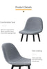 2x Grey Fabric Bar Stools Metal Leg Breakfast Pub Chair Kitchen Furniture Modern
