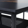 Industrial Computer Desk Table Rectangle Home Office Study Work Table with Shelf
