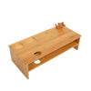 Bamboo Monitor Stand Laptop Computer Screen Riser Rack w/Storage drawer UK