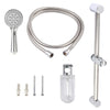 Adjustable Chrome Shower Slider Riser Rail Bar Kit Set Modern Head &Hose Holder