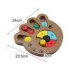 Pet Dog Wooden Game IQ Training Toy Interactive Food Dispensing Puzzle Plate UK