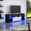 Black TV Unit Cabinet Stand LED Modern Furniture MDF Gloss Matte Entertainment