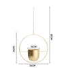 Wall Hanging Planter Flower Pot Metal Basket Bowl Decor Garden Indoor Black/Gold
