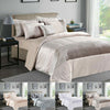 Luxury Duvet Cover Sets Diamante Band Crushed Velvet Quilt Cover Bedding Set