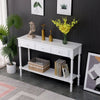 Slim Console Table White with Drawers Sideboard TV Stand Unit Narrow Hallway