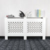 Modern White Radiator Cover Cabinet Grill Shelf Cross Bars Wood MDF Furniture