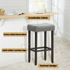 Set of 2 Saddle Bar Stools Upholstered Counter Stool Home Kitchen Dinning Chairs