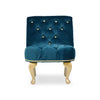 Aveline Occasional Velvet Buttoned Chesterfield Bedroom Accent Tub Lounge Chair
