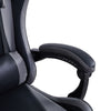 Grey Ergonomic Gaming Chairs Faux Leather Adjustable Swivel Computer Desk Chair