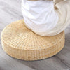 Round Tatami Cushion Chair Seat Mat Natural Straw Weave Pillow Floor Yog