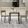 3/4 Piece Dining Table Chair Set Kitchen Wooden Compact Metal Frame 2 or 4 Seat