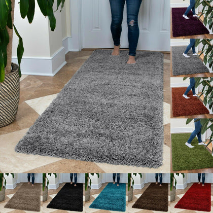 Non Slip Hallway & Kitchen Runner Rug Living Room Bedroom Carpet Shaggy Rugs