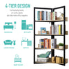 4-Tier Triangle Storage Shelf Bookshelf Display Unit Cabinet Steel Frame