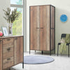 Stretton Urban 2 Door Double Wardrobe Bedroom Furniture Rustic Industrial Oak