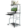 Computer Desk Trolley w/ Keyboard Tray Home Office Study PC Table Printer Shelf#