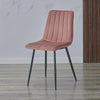 2X Pink Velvet Dining Chairs Metal Legs Office Chairs Dining Room Kitchen Modern