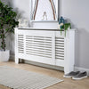 Extending Adjustable White Radiator Cover Wooden MDF Wall Cabinet Slatted Grill