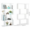 Modern Bookshelves 4/5/6 Tier S Shape Storage Display Shelf Unit Bookcase White