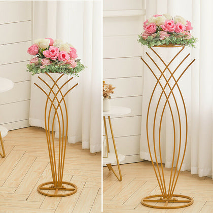 Metal Column Flower Stand Wedding Centerpiece Mermaid Floral Display Rack Plinth