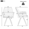 2x Swivel Accent Chair Upholstered Armchair Dining Chairs Home Office Desk Chair