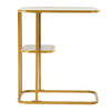 Modern C Shaped Sofa Side Table Snack Coffee End Table for Living Room Bedroom