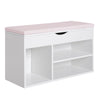 Wooden Shoes Cabinet Bench Hidden Storage Padded Seat Organiser