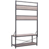 Coat Stand Hallway Shoe Rack Hat Coat Hanger Shelf Storage Rack Vintage Wooden