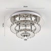LED Ceiling Lamp Luxury Crystal Chandelier Remote Dimmable Living Room Kitchen