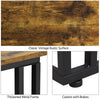 C Shaped Side Table Snack Coffee End Table for Living Room, Slides Up to Sofa