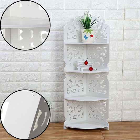 Corner Shelf Stand 4 Tiers Organizer Rack Bathroom Kitchen Storage Display Unit