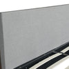 Linen Side Lift Up Storage Bed Frame Ottoman Divan Base free Headboard in Grey