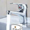 Waterfall Bathroom Monobloc Basin Sink Mixer Tap Chrome Single Lever with 2Hoses