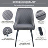 Set of 1/2 Dining Chairs Velvet Chair Padded Seat Metal Legs Home Kitchen Grey