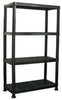 4 Tier Plastic Shelf Home Storage Shelf Unit Black