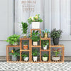 Strong Bearing Large Wooden Plant Stand Corner Flower Shelf Holder Anti-Mildew