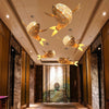 2X Artificial Brasswood Chandelier Light Lamp Fish-shaped Ceiling Lights Fixture