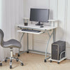 Computer Desk Office Table Workstation Wheels Sliding Keyboard Host Holder Shelf