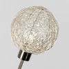 Modern Floor Lamp Light 3 Way Brushed Chrome Lighting Wire Globe Shades LED Bulb