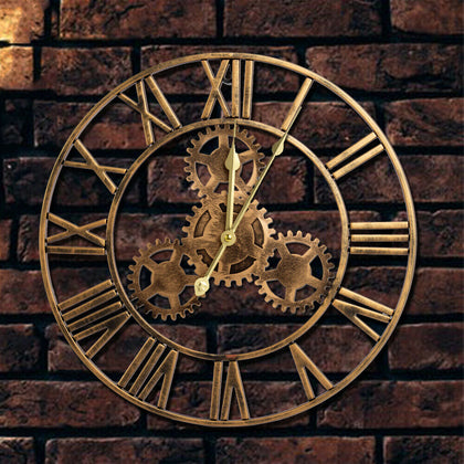 EXTRA LARGE ROMAN WALL CLOCK NUMERALS OPEN FACE HOME GARDEN ROUND UK