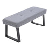 Luxury Padded Footstool Foot Rest Pouffe Metal Legs Dining Bench Shoes Stool