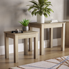 Pine Nest of Table Solid Wood Wax Set of 2 Coffee Side End Nesting Living Room