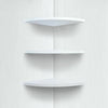 3 Set White Floating Corner Shelf Wooden Wood Unit Wall Storage Bookcase Display