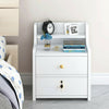 White Bedside Table Drawer Cabinet Small Side End Table Nightstand Storage Shelf