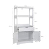 Mondeer Tall & Midi Bathroom Cabinets Cupboard MDF with Drawer Kitchen White