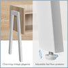 Industrial Side End Table Stackable Bedside Table Storage Nightstand for Bedroom