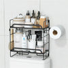 Stainless Steel Bathroom Shelf Suction Shower Shelf Storage Rack with Towel Rail